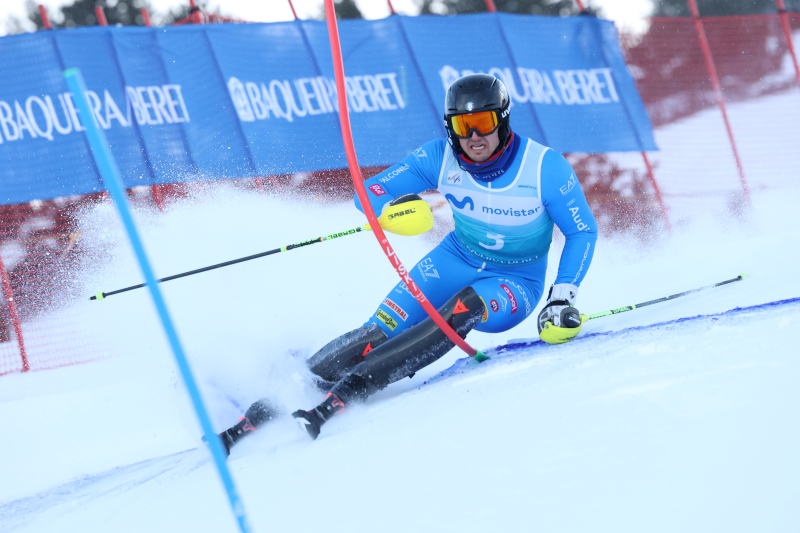 Tommaso Saccardi, nou líder de la Copa d’Europa després de la seva victòria en l’Slàlom de Baqueira Beret