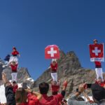 Els castellers de Barcelona al Jungfraujoch (3.454m)